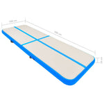 Kék PVC felfújható tornamatrac pumpával 500 x 100 x 20 cm 16