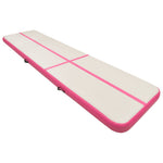 Rózsaszín PVC felfújható tornamatrac pumpával 600 x 100 x 20 cm 2