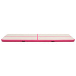 Rózsaszín PVC felfújható tornamatrac pumpával 600 x 100 x 20 cm 3
