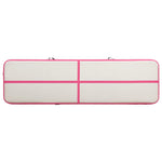 Rózsaszín PVC felfújható tornamatrac pumpával 600 x 100 x 20 cm 4