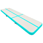 Zöld PVC felfújható tornamatrac pumpával 600 x 100 x 20 cm 2