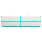 Zöld PVC felfújható tornamatrac pumpával 600 x 100 x 20 cm 4