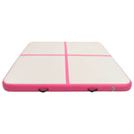 Rózsaszín PVC felfújható tornamatrac pumpával 200 x 200 x 15 cm 4