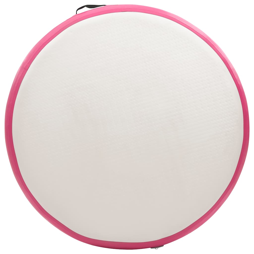 Rózsaszín PVC felfújható tornamatrac pumpával 100 x 100 x 15 cm 4