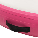 Rózsaszín PVC felfújható tornamatrac pumpával 100 x 100 x 15 cm 6