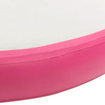 Rózsaszín PVC felfújható tornamatrac pumpával 100 x 100 x 20 cm 5