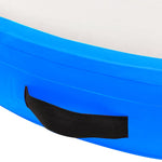 Kék PVC felfújható tornamatrac pumpával 100 x 100 x 20 cm 7