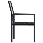 4 db fekete PVC rattan kerti szék 4