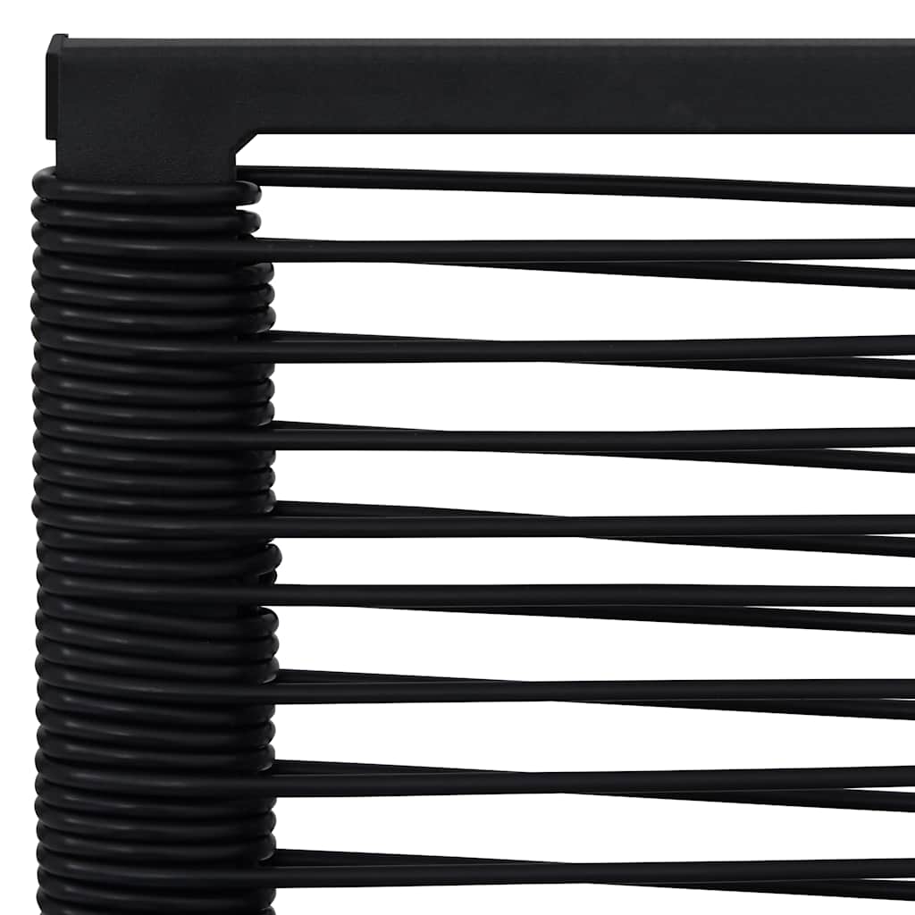 4 db fekete PVC rattan kerti szék 6