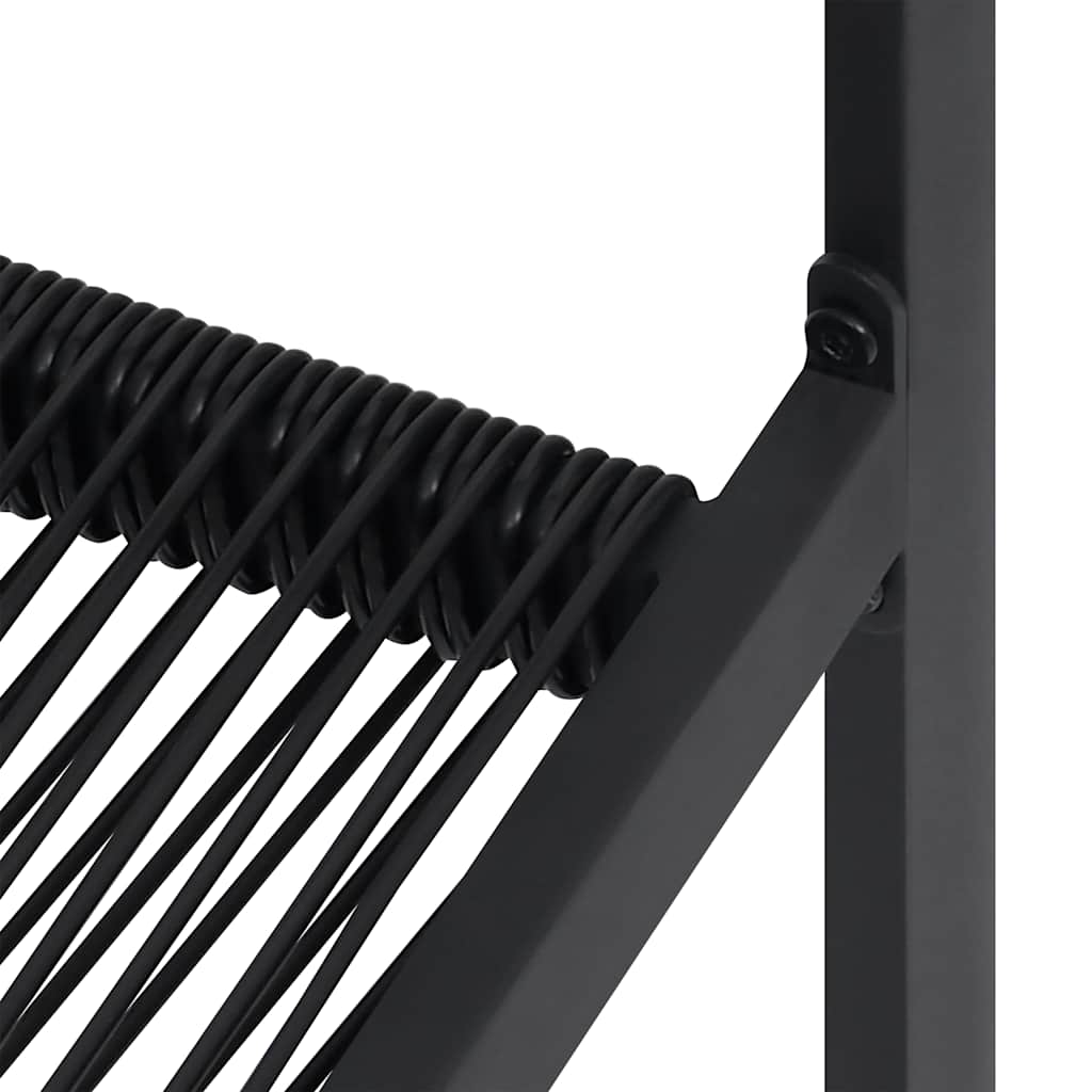 4 db fekete PVC rattan kerti szék 7