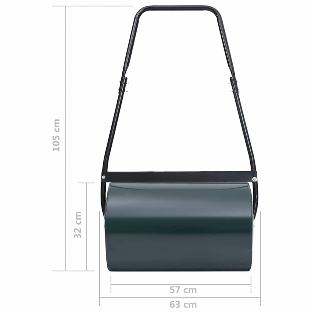 Zöld és fekete gyephenger 63 cm 50 L 8