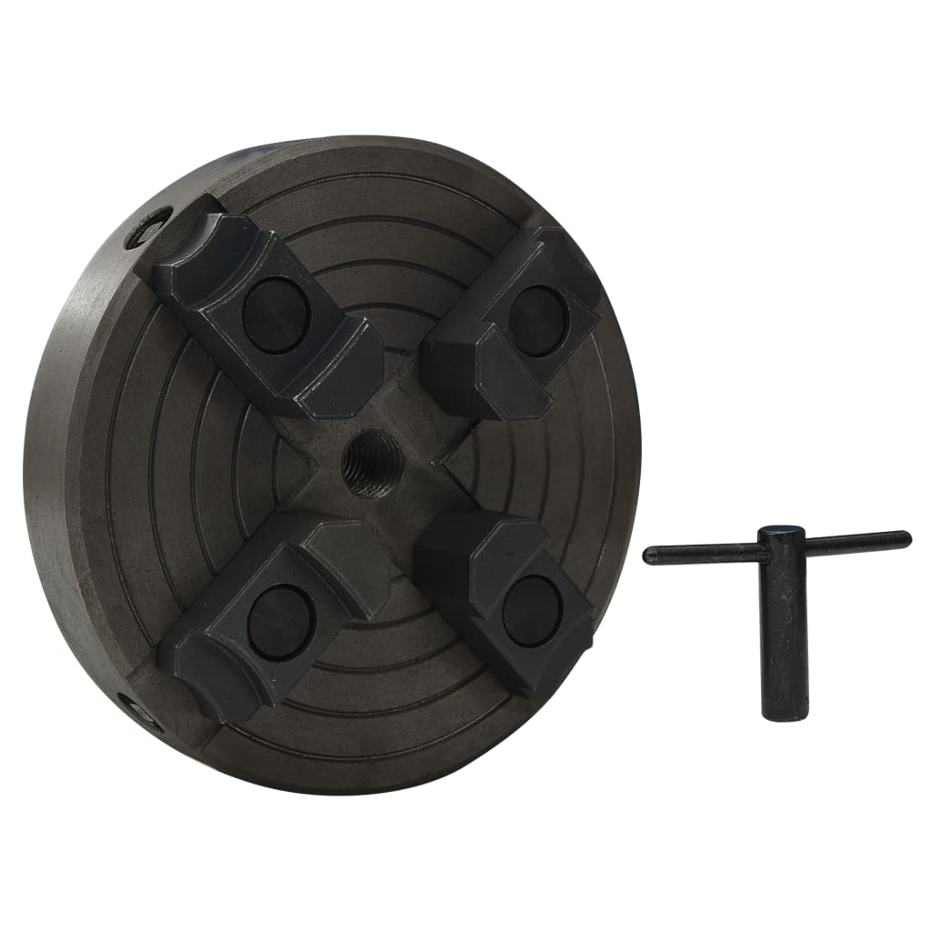 4 pofás fekete acél fa tokmány M18 csatlakozóval 150x63 mm 2