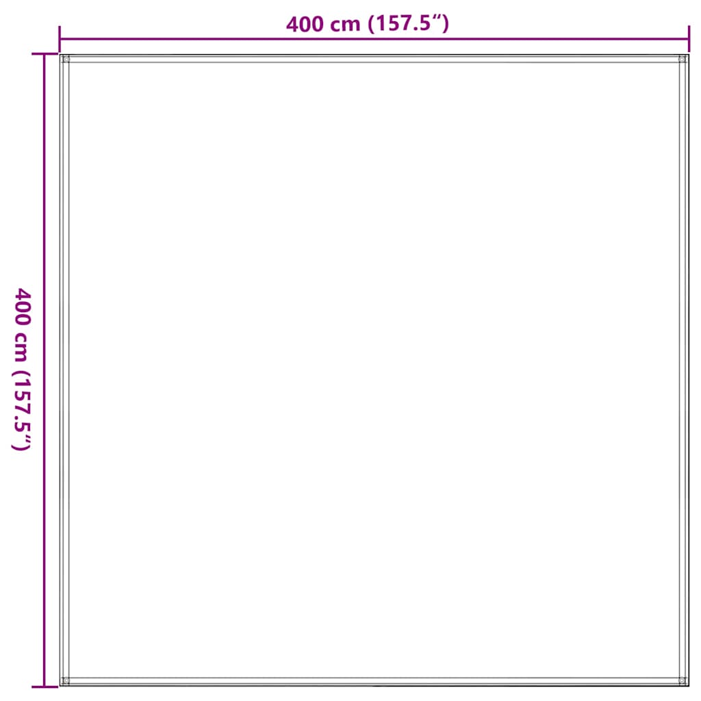 Tópszínű sátorszőnyeg 400 x 400 cm 9