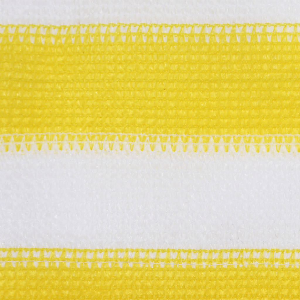 Sárga és fehér HDPE erkélyparaván 120 x 600 cm 2