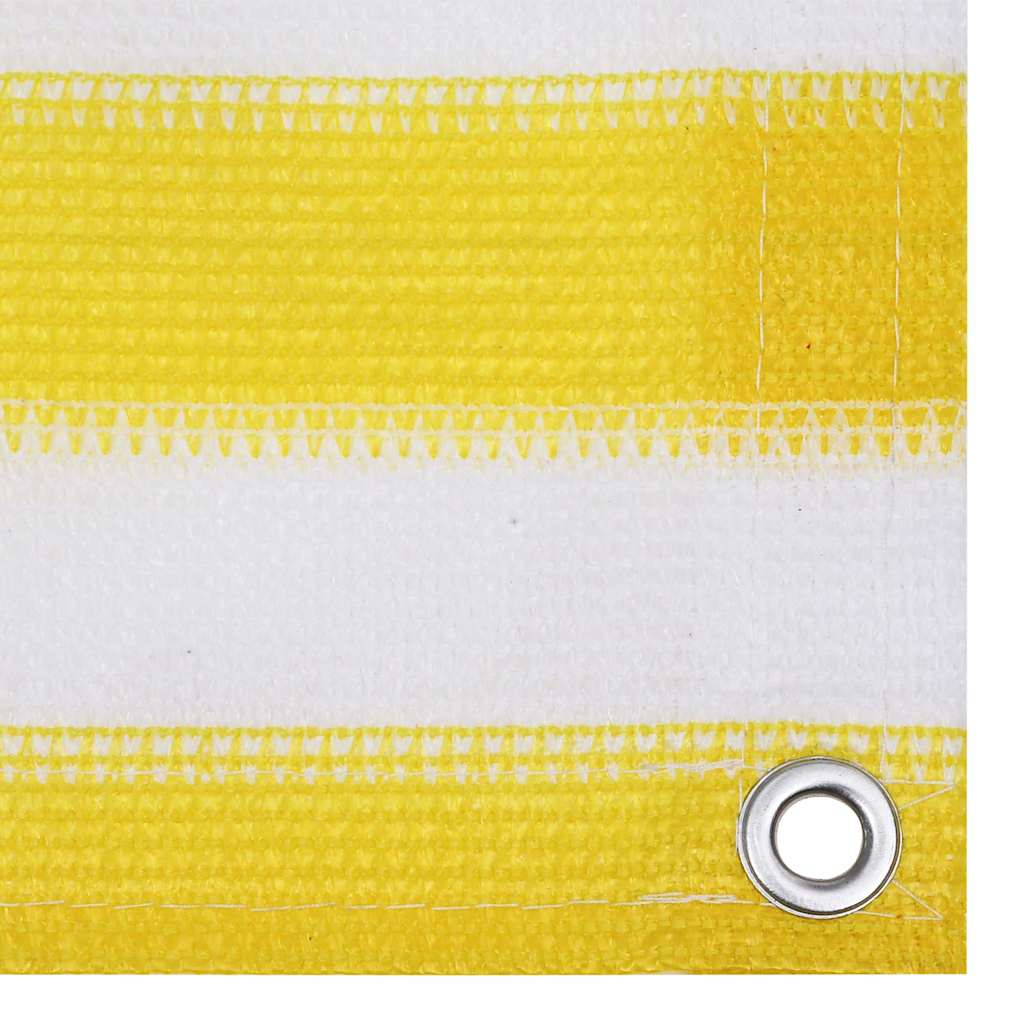 Sárga és fehér HDPE erkélyparaván 120 x 600 cm 3