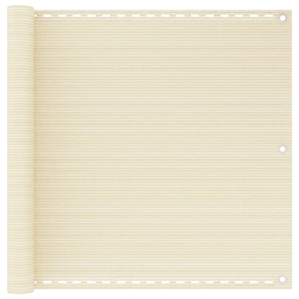 Krémszínű HDPE erkélytakaró 90 x 600 cm