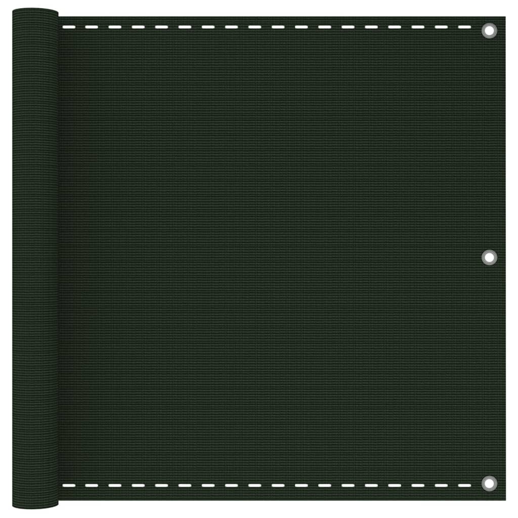 Sötétzöld HDPE erkélytakaró 90 x 400 cm