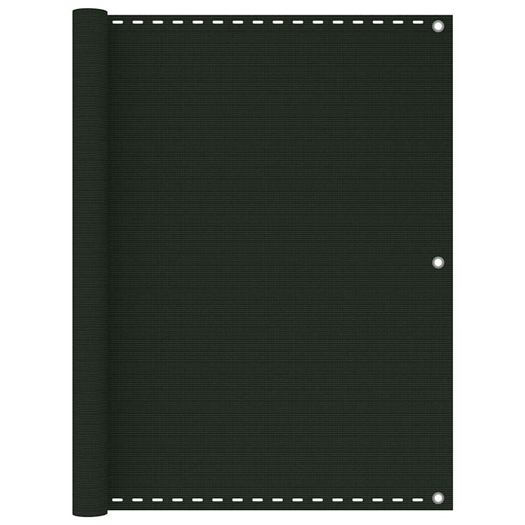 Sötétzöld HDPE erkélyparaván 120 x 500 cm