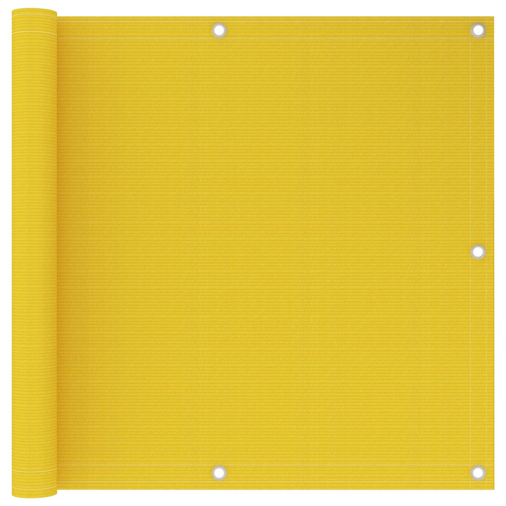 Sárga HDPE erkélyparaván 90 x 600 cm