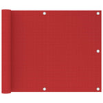 Piros HDPE erkélytakaró 75 x 600 cm