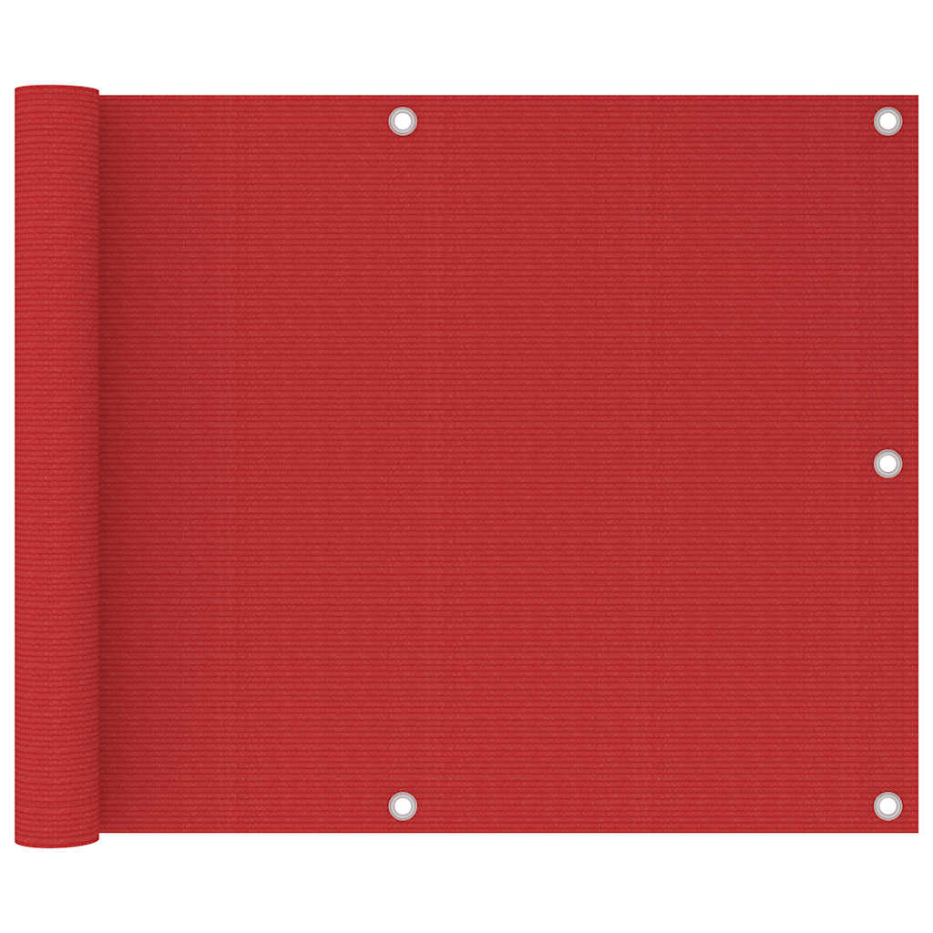 Piros HDPE erkélytakaró 75 x 600 cm