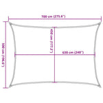 Bézs HDPE napvitorla 160 g/m² 5 x 7 m 10