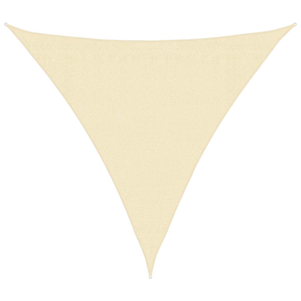 Krémszínű HDPE napvitorla 160 g/m² 3 x 3 x 3 m 2