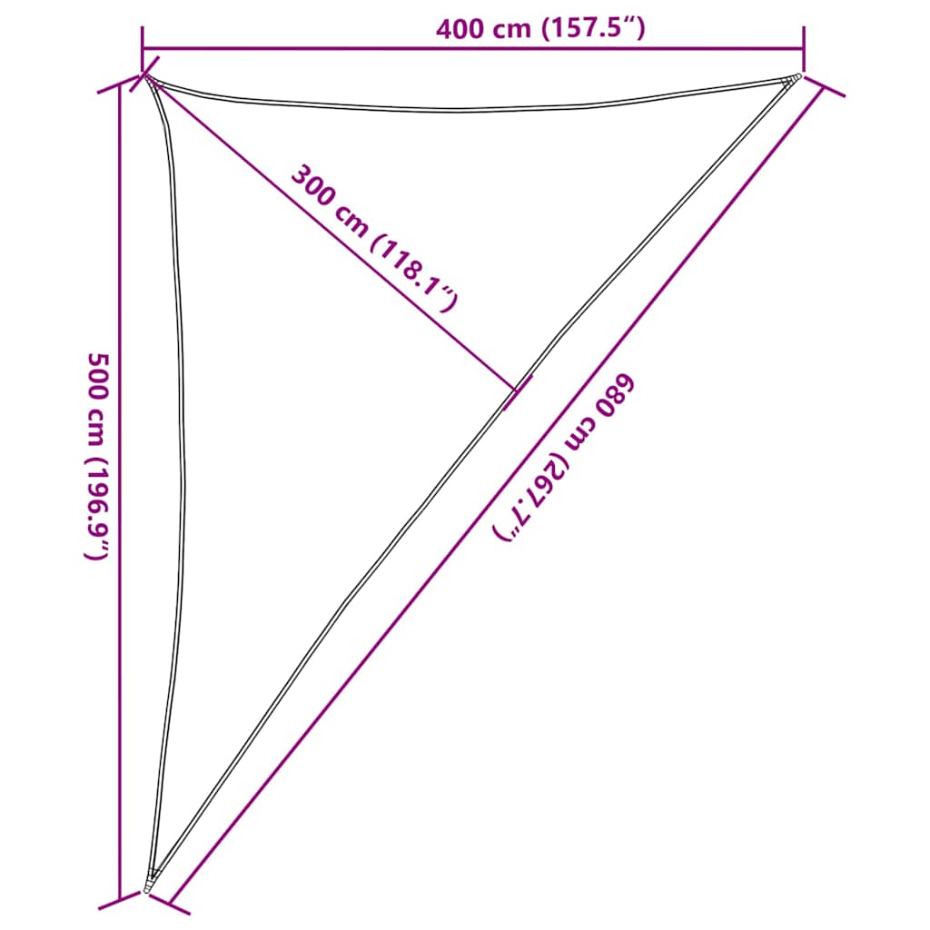 Terrakotta HDPE napvitorla 160 g/m² 4 x 5 x 6,8 m 10