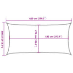 Tópszínű HDPE napvitorla 160 g/m² 3 x 6 m 10