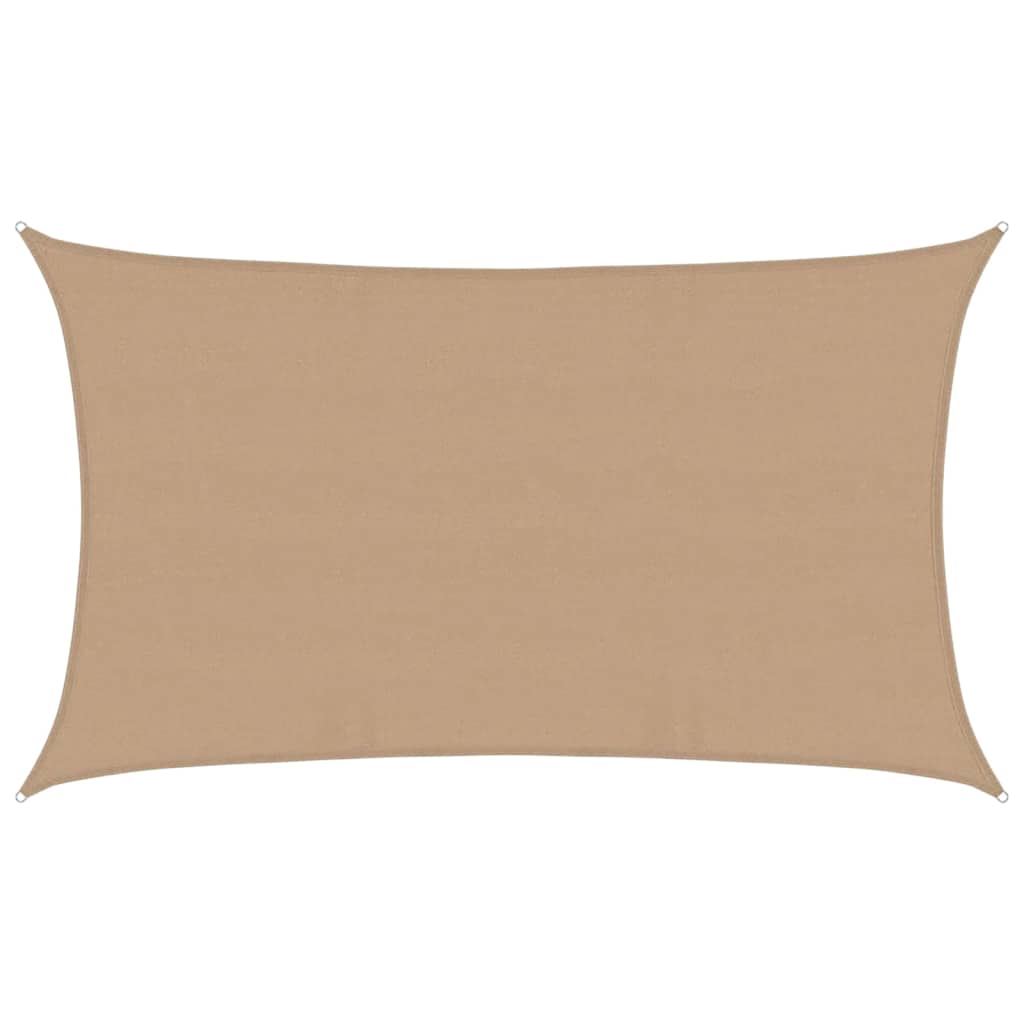 Tópszínű HDPE napvitorla 160 g/m² 5 x 8 m 2