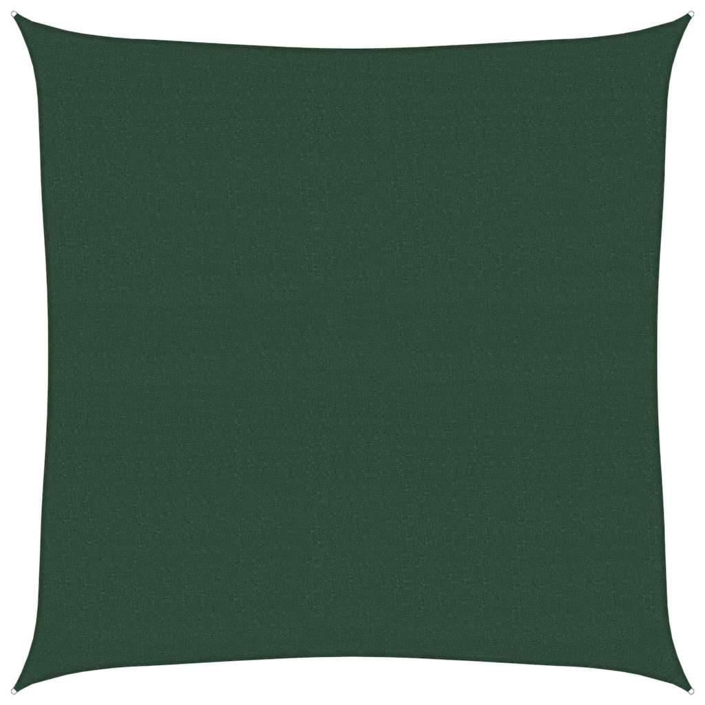 Sötétzöld HDPE napvitorla 160 g/m² 5 x 5 m 2
