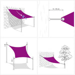 Sötétzöld HDPE napvitorla 160 g/m² 2,5 x 3,5 m 4