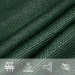 Sötétzöld HDPE napvitorla 160 g/m² 2,5 x 4,5 m 5