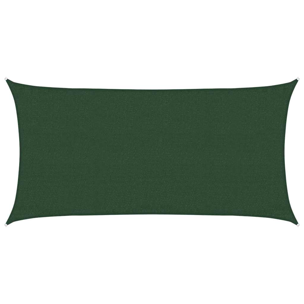 Sötétzöld HDPE napvitorla 160 g/m² 3 x 6 m 2