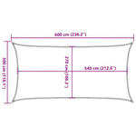 Sötétzöld HDPE napvitorla 160 g/m² 3 x 6 m 10