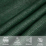 Sötétzöld HDPE napvitorla 160 g/m² 3 x 6 m 11