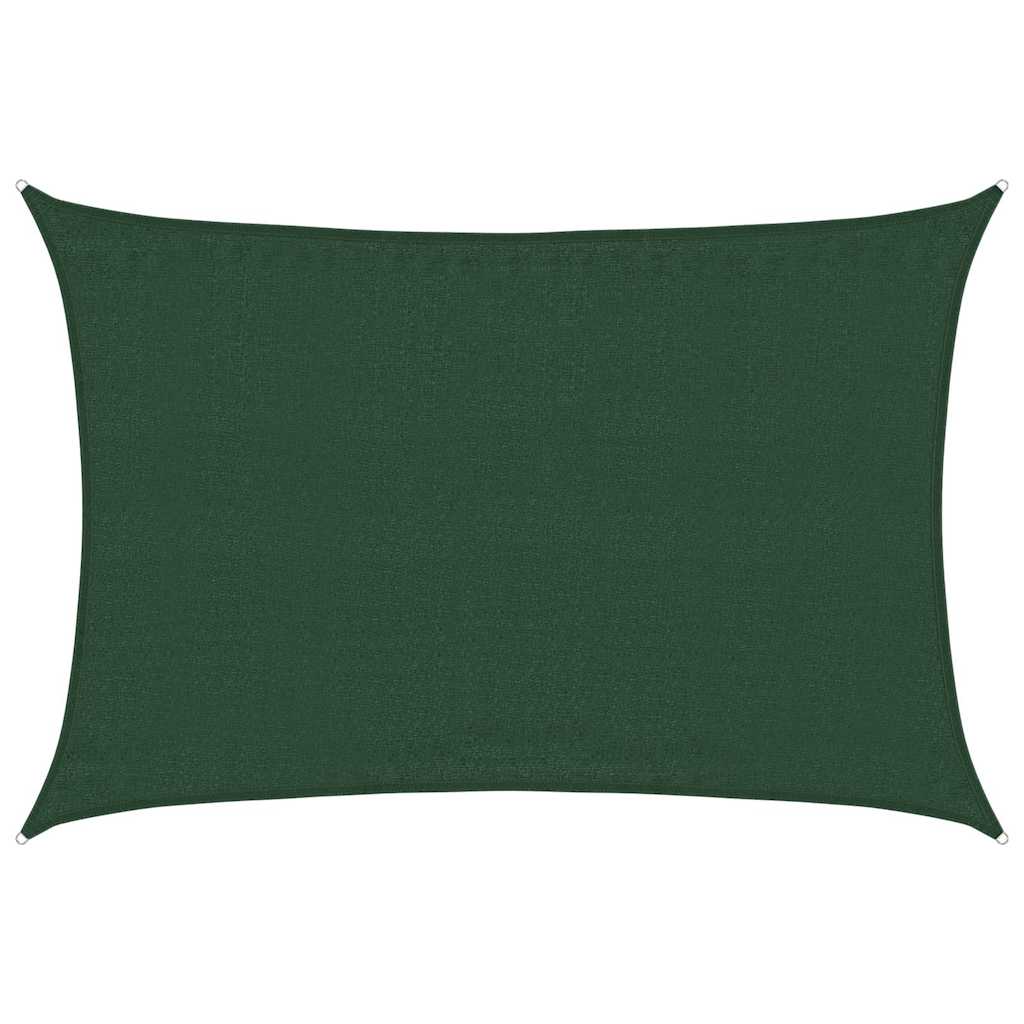 Sötétzöld HDPE napvitorla 160 g/m² 3,5 x 5 m 2