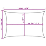Sötétzöld HDPE napvitorla 160 g/m² 3,5 x 5 m 10