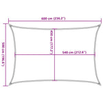 Sötétzöld HDPE napvitorla 160 g/m² 5 x 6 m 10