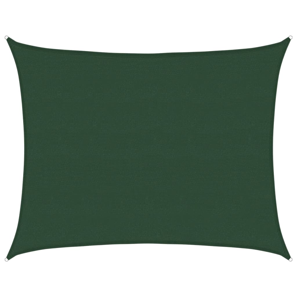 Sötétzöld HDPE napvitorla 160 g/m² 6 x 8 m 2