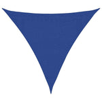 Kék háromszög alakú HDPE napvitorla 160 g/m² 3,6x3,6x3,6 m 2