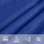Kék háromszög alakú HDPE napvitorla 160 g/m² 3,6x3,6x3,6 m 7