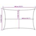 Piros HDPE napvitorla 160 g/m² 2,5 x 4 m 10