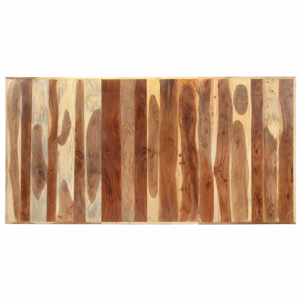 Tömör fa étkezőasztal mézszínű felülettel 200 x 100 x 75 cm 4