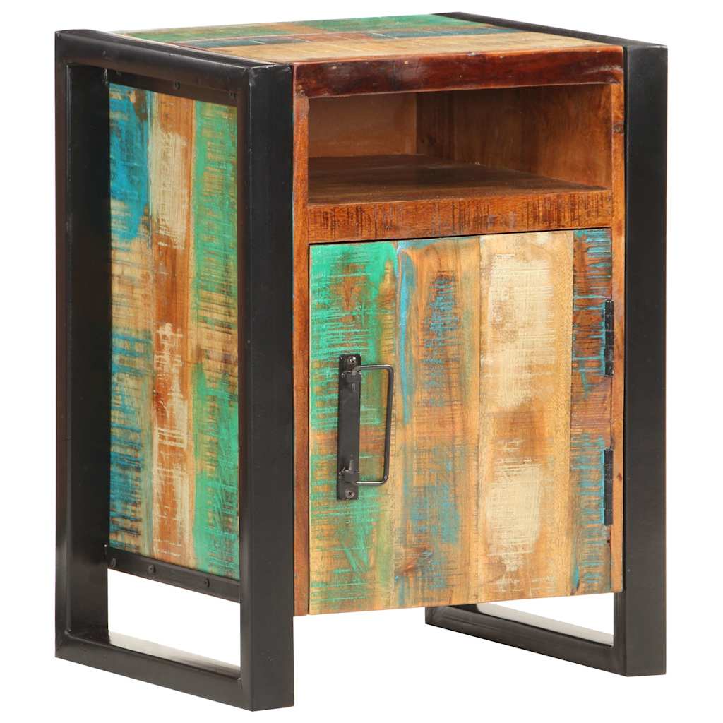 Tömör újrahasznosított fa éjjeliszekrény 40 x 35 x 55 cm 6