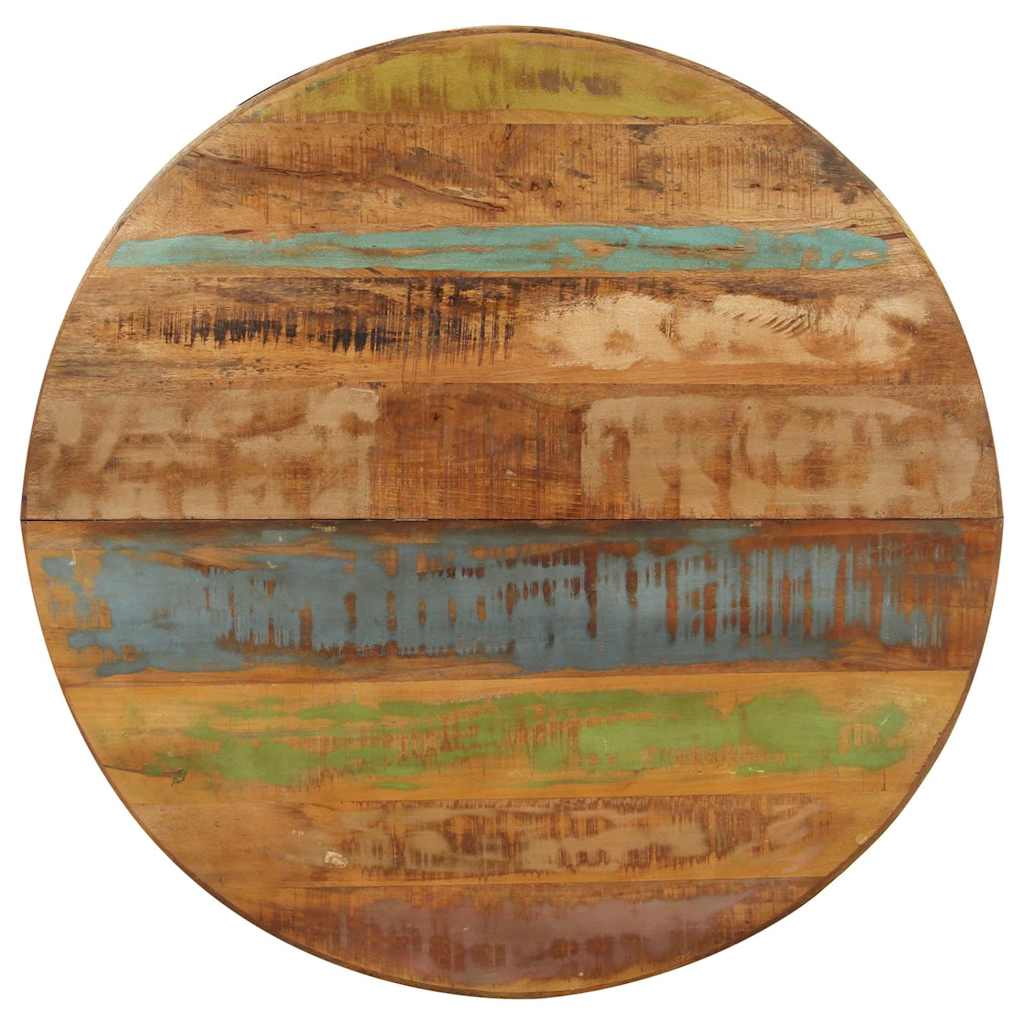 Kerek tömör újrahasznosított fa étkezőasztal 100 x 100 x 75 cm 4