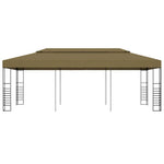 Tópszínű kerti pavilon 6 x 3 x 2,7 m 180 g/m² 2