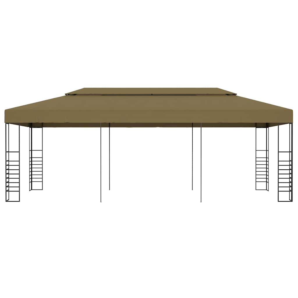 Tópszínű kerti pavilon 6 x 3 x 2,7 m 180 g/m² 2