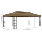 Tópszínű kerti pavilon 6 x 3 x 2,7 m 180 g/m² 6