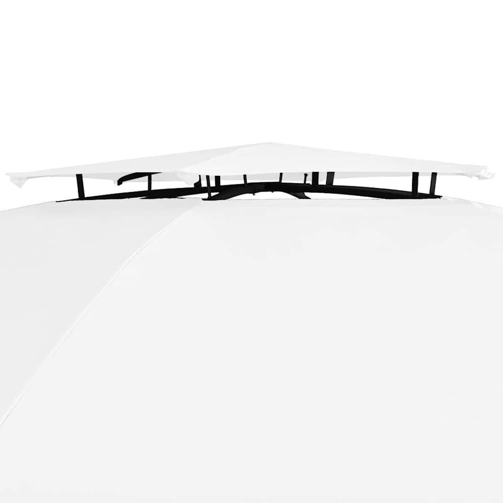 Fehér kerti pavilon függönyökkel 360 x 312 x 265 cm 180 g/m² 4